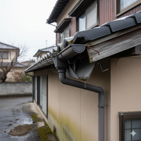 【富山市】雨樋のゆがみ・破損、放っておくと大変！プロによる修理事例